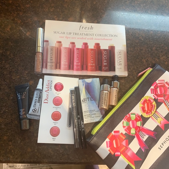 Sephora Other - SOLD 10 Makeup Samples + Sephora Makeup Bag
